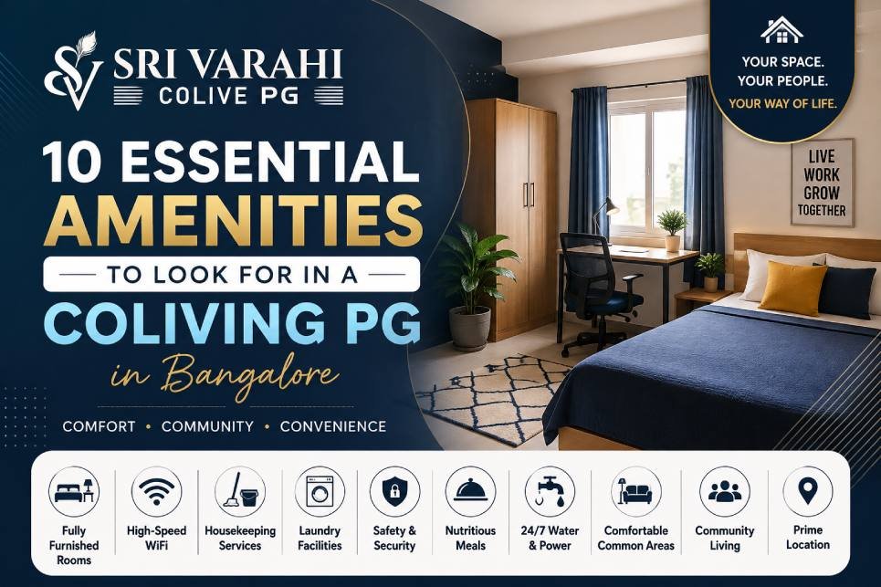 Coliving PG Amenities in Bangalore